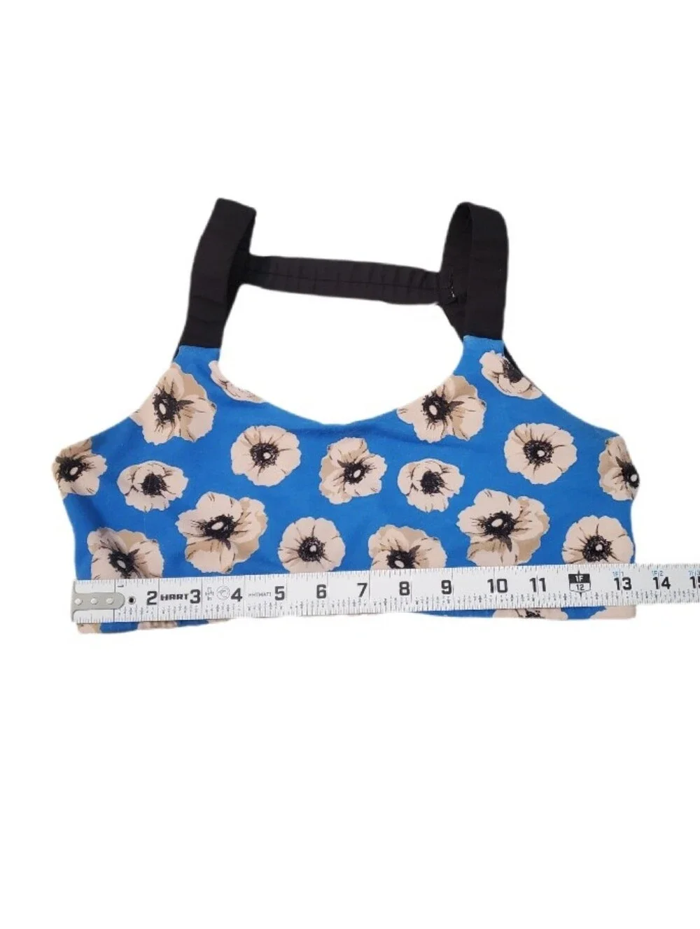 Born Primitive Women's Blue Poppy Flower Sports Bra Medium